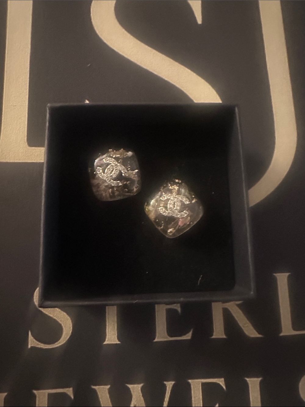 LSJ Inspired Logo Lucite Earrings